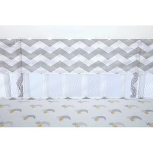 Little Love by NoJo Secure Me Crib Liner, Gray Chevron Print